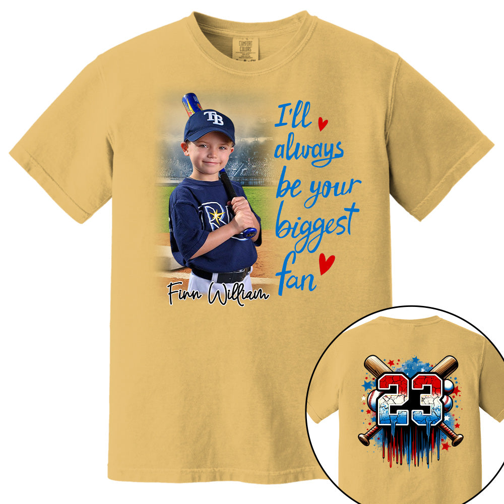 I'll Be Your Biggest Fan, Custom Photo Baseball Shirt, Baseball Mom Shirt A2110 Pt99