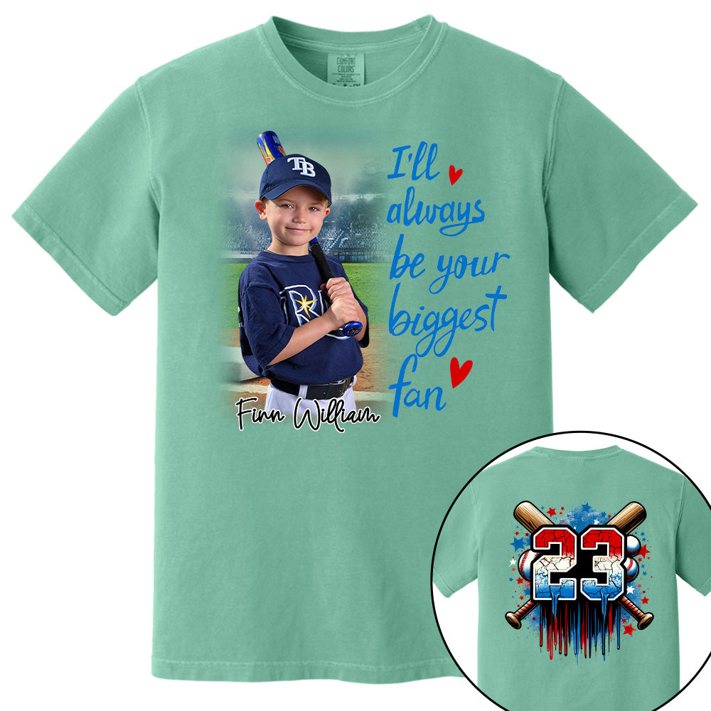 I'll Be Your Biggest Fan, Custom Photo Baseball Shirt, Baseball Mom Shirt A2110 Pt99
