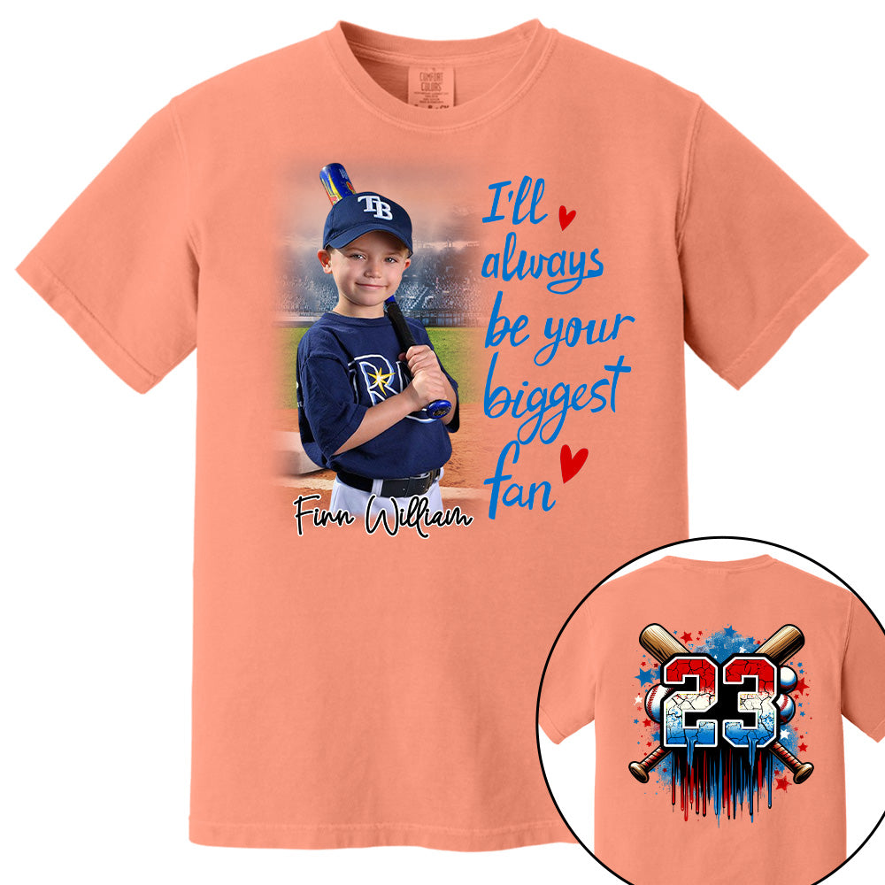 I'll Be Your Biggest Fan, Custom Photo Baseball Shirt, Baseball Mom Shirt A2110 Pt99