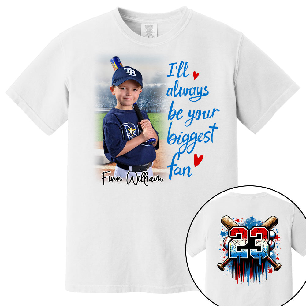 I'll Be Your Biggest Fan, Custom Photo Baseball Shirt, Baseball Mom Shirt A2110 Pt99