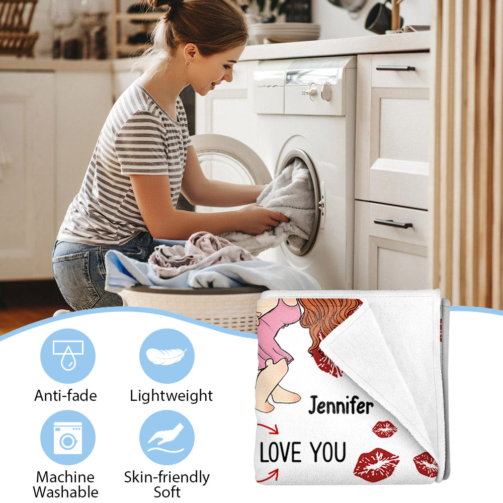 I Fucking Love You Personalized Blanket For Couple - T0807 Pa00