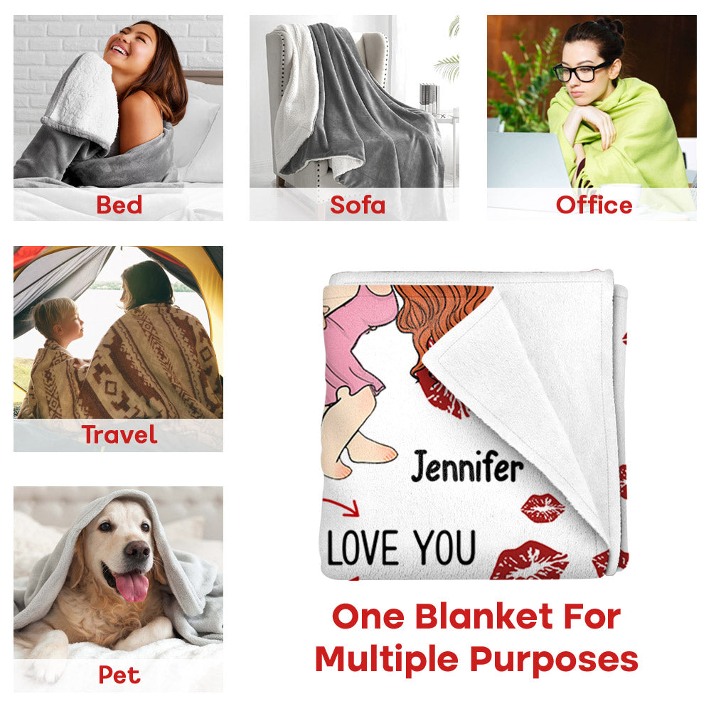 I Fucking Love You Personalized Blanket For Couple - T0807 Pa00