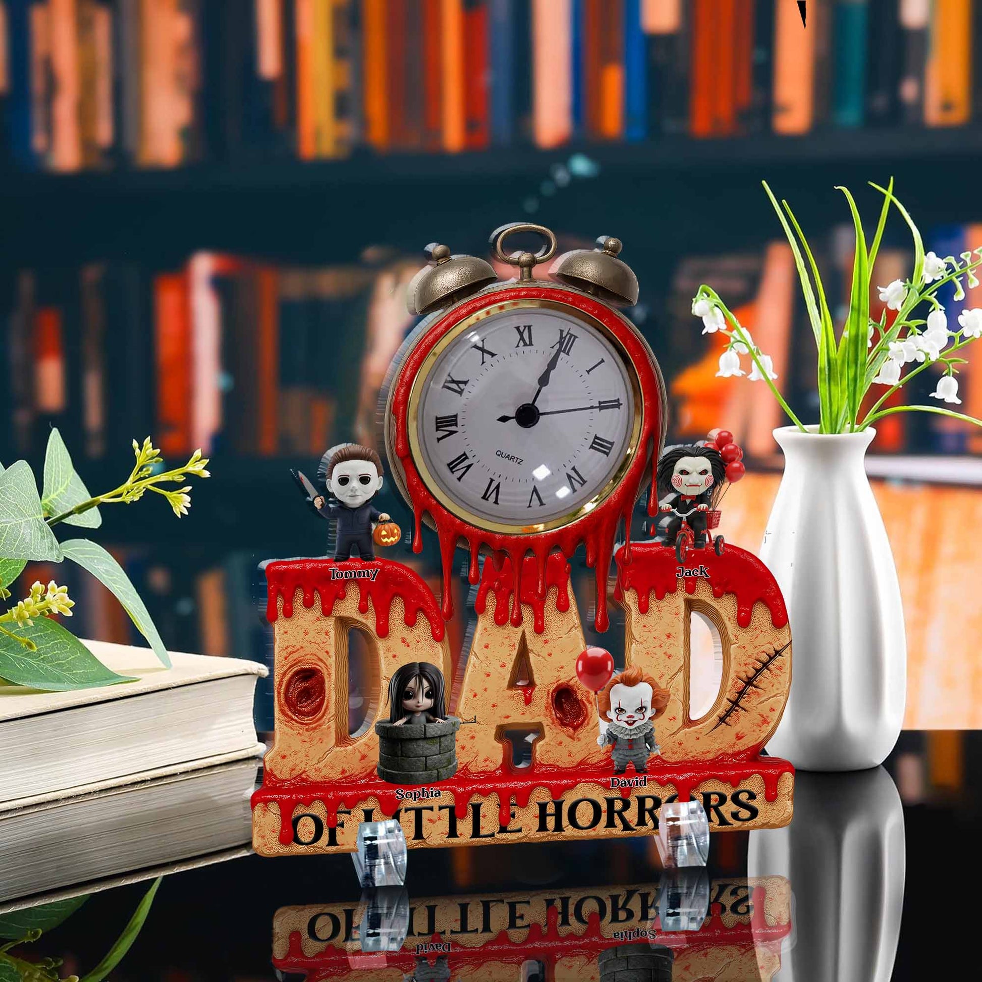 Horror Dad Acrylic Desk Clock Plaque - Personalized Gift For Dad Pt99