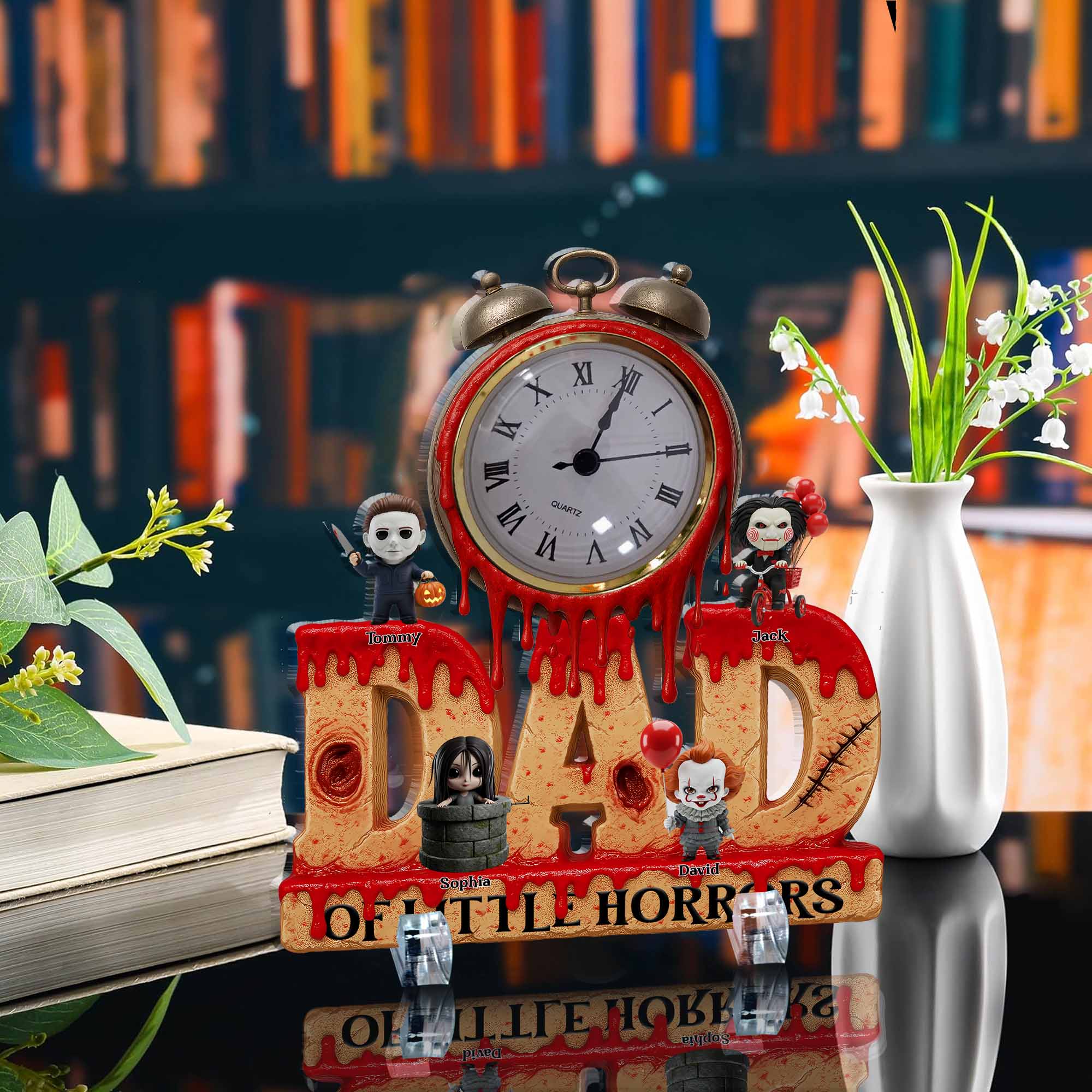 Horror Dad Acrylic Desk Clock Plaque - Personalized Gift For Dad Pt99