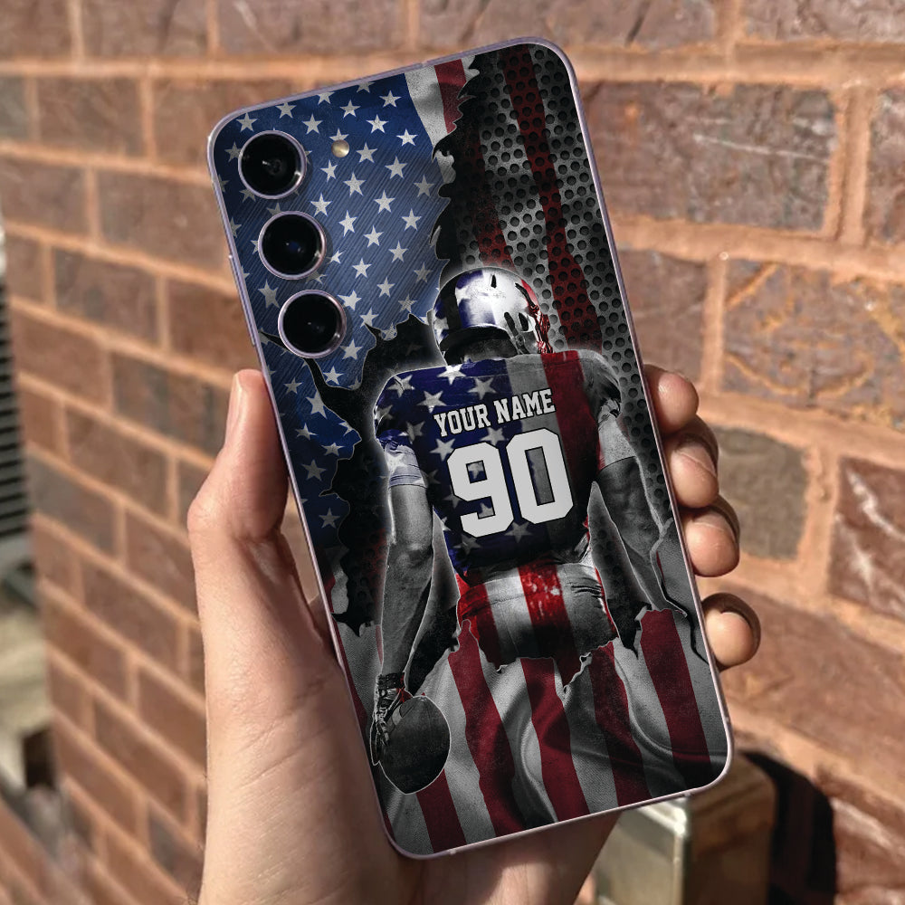 Prersonalized Phone Case Football Game Day Custom Number And Name Player Love Football Phone Case K1702 Trhn