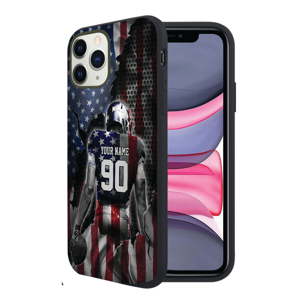 Prersonalized Phone Case Football Game Day Custom Number And Name Player Love Football Phone Case K1702 Trhn