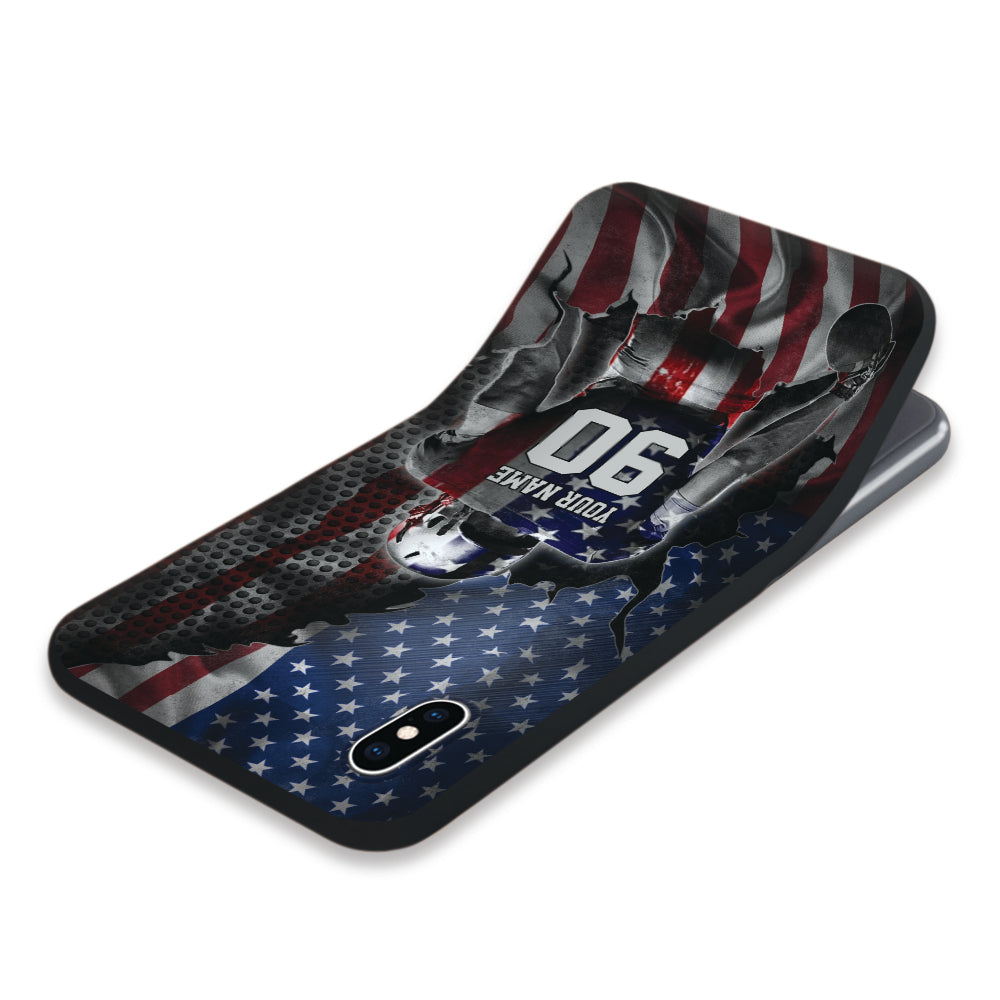 Prersonalized Phone Case Football Game Day Custom Number And Name Player Love Football Phone Case K1702 Trhn