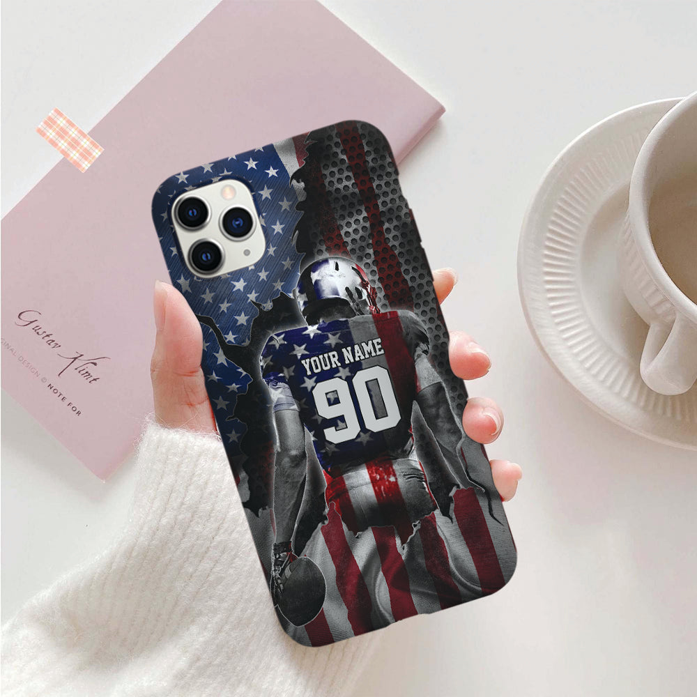 Prersonalized Phone Case Football Game Day Custom Number And Name Player Love Football Phone Case K1702 Trhn