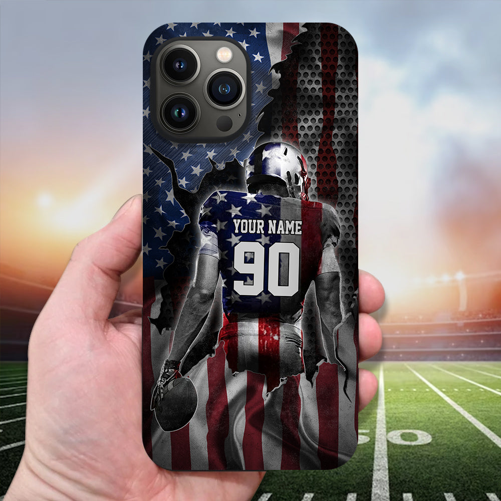 Prersonalized Phone Case Football Game Day Custom Number And Name Player Love Football Phone Case K1702 Trhn