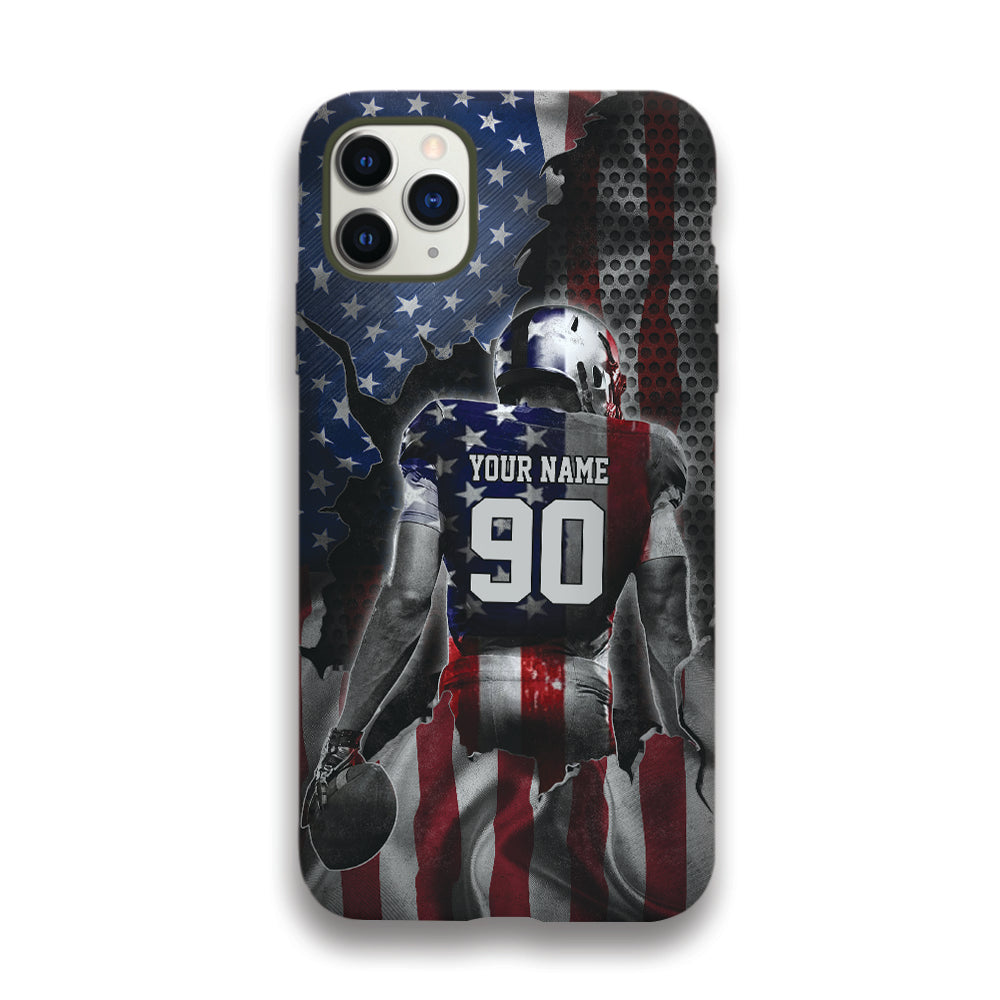 Prersonalized Phone Case Football Game Day Custom Number And Name Player Love Football Phone Case K1702 Trhn