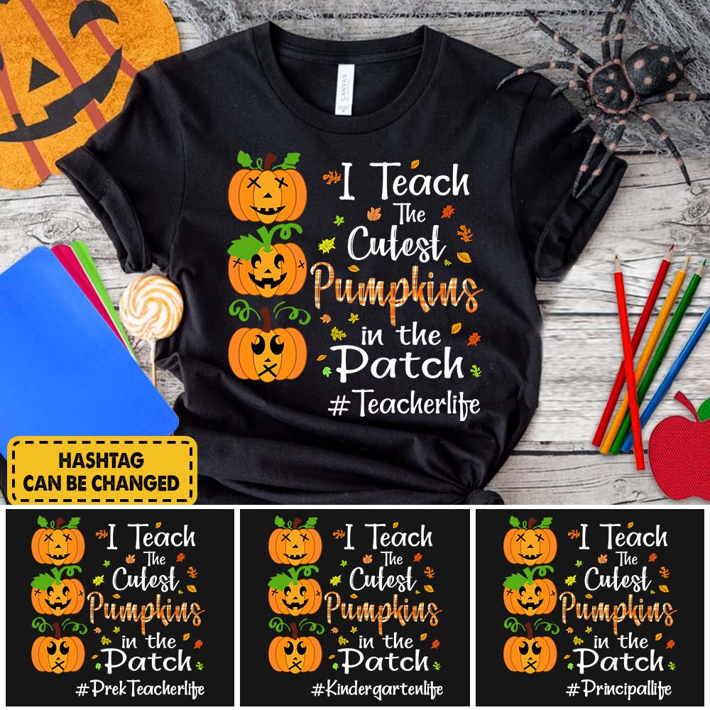 Personalized Pumpkin Shirt - See No Evil, Hear No Evil, Speak No Evil Teacher Halloween K1702 Trhn