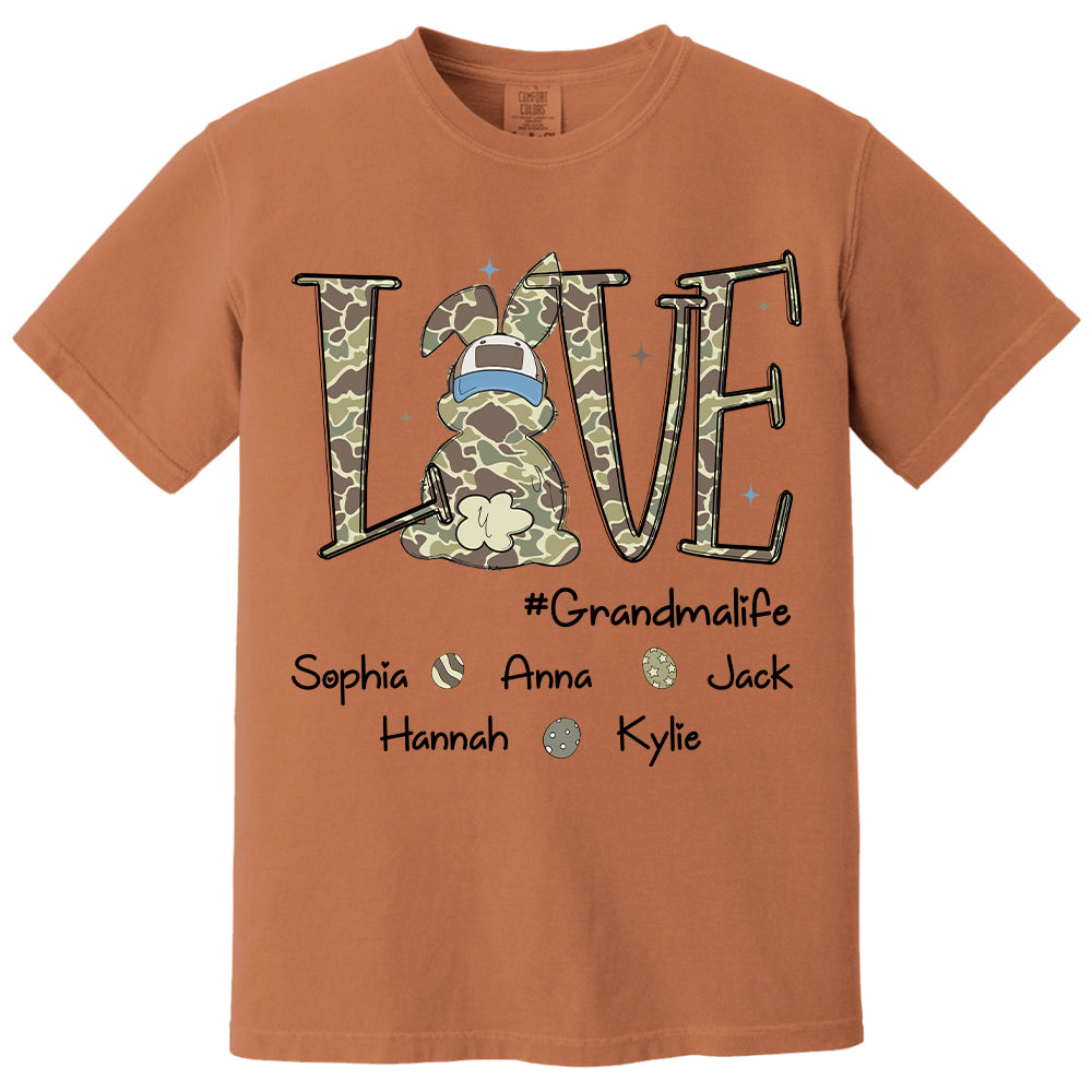 Love Grandmalife Easter Bunny T-Shirt, Custom Custom Gift For Nickname and Kids Names  T1807 Nh00