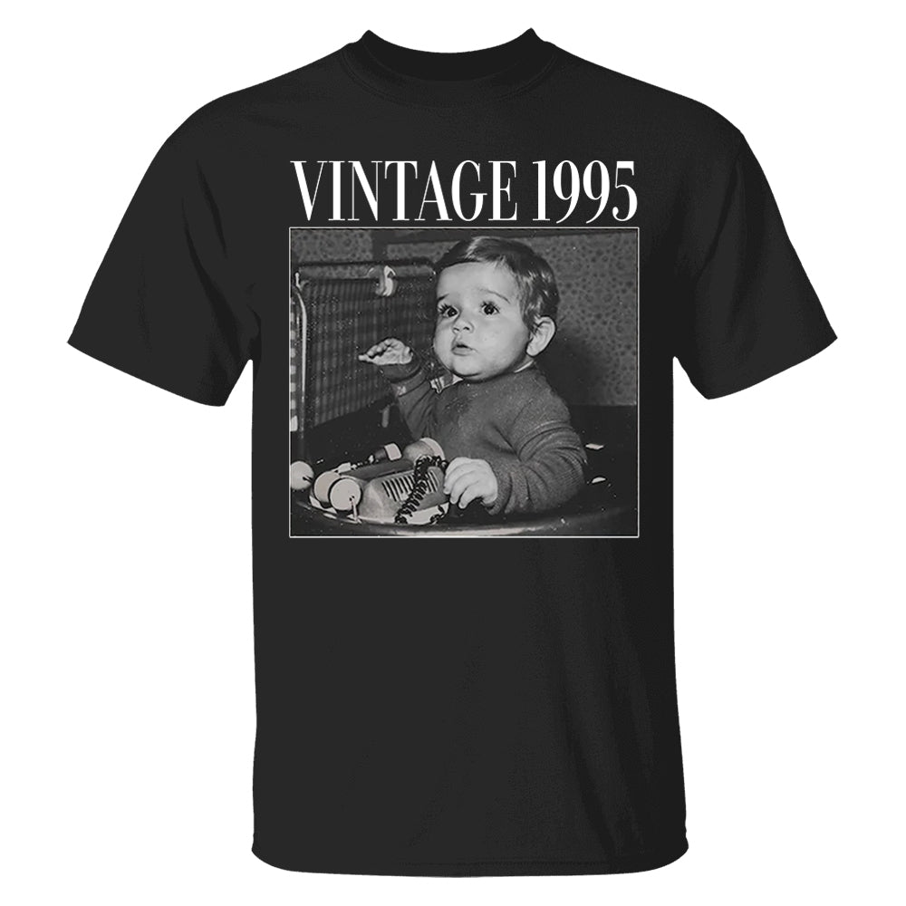 Personalized 30th Birthday Shirt, Custom Photo Year Vintage 1995 Comfort Colors Shirt, Custom Year Birthday Shirt, 30th 40th Birthday Gift Pt99