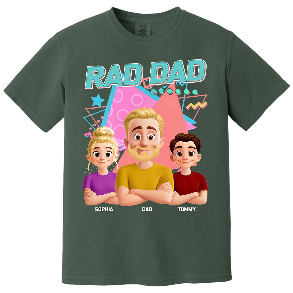 Rad Dad, Personalized Shirt, Funny Cool Dad Gifts For Father's Day T1807 PT99