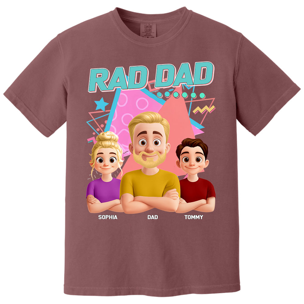 Rad Dad, Personalized Shirt, Funny Cool Dad Gifts For Father's Day T1807 PT99