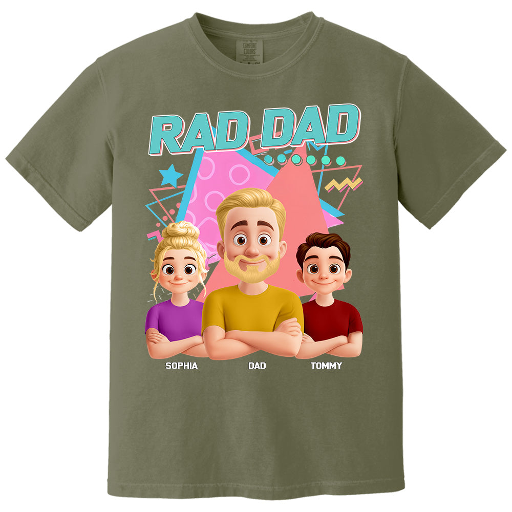 Rad Dad, Personalized Shirt, Funny Cool Dad Gifts For Father's Day T1807 PT99