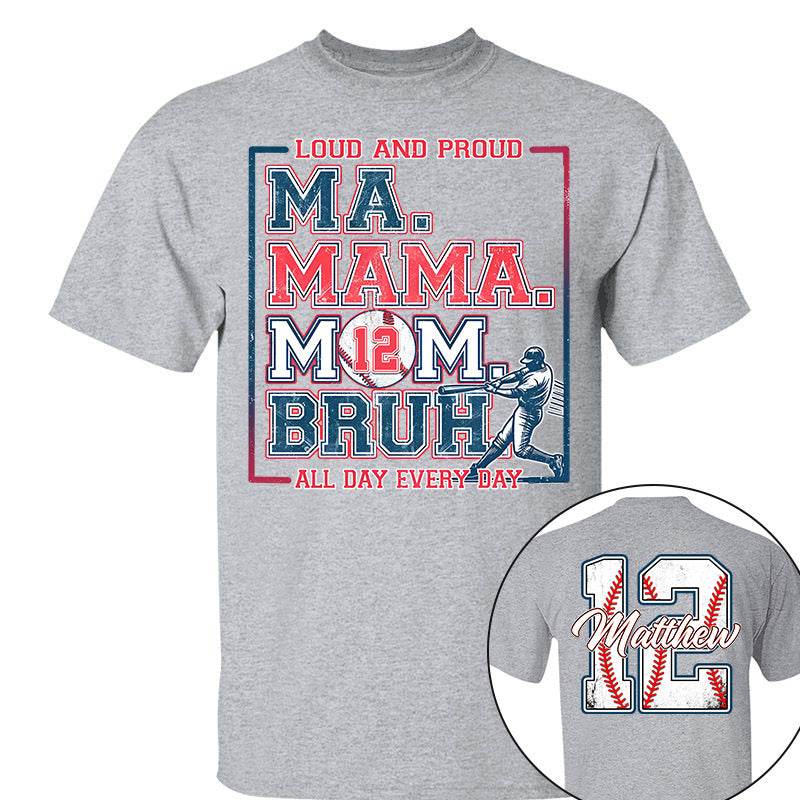 Personalized Baseball Mom Bruh Shirt, Mother's Day Gift, Baseball Season Shirt A2110 Li29