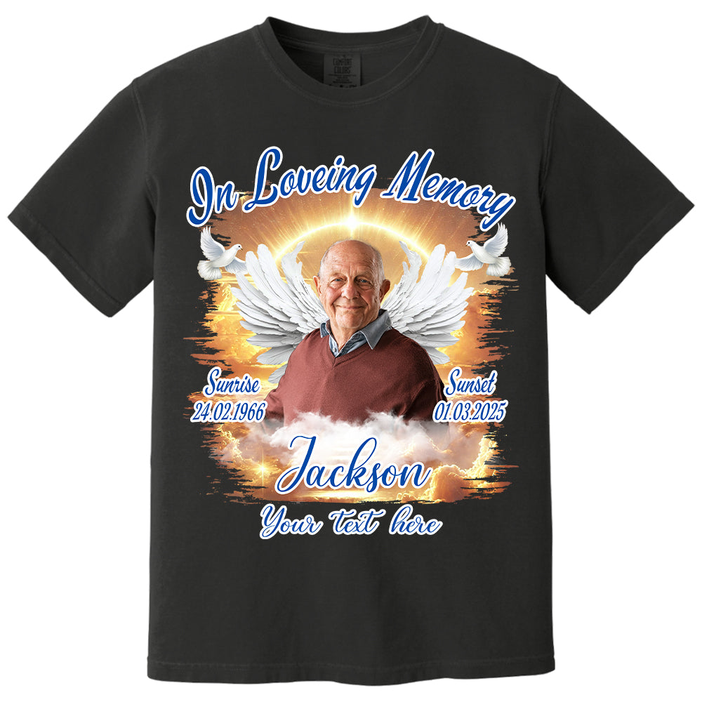 In Loving Memory - Personalized Photo Memorial Shirt Tu24