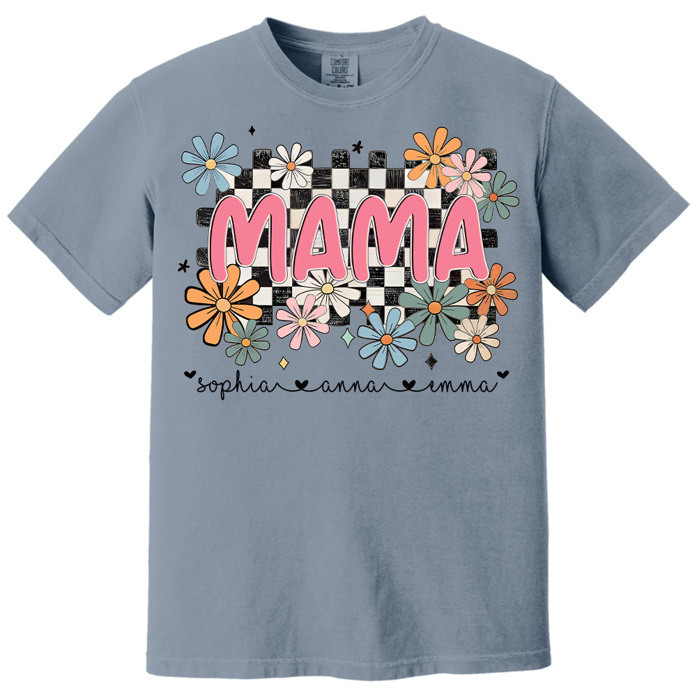 Flower Grandma Shirt - Custom Grandma Shirt Mother's Day NA04 Pt99