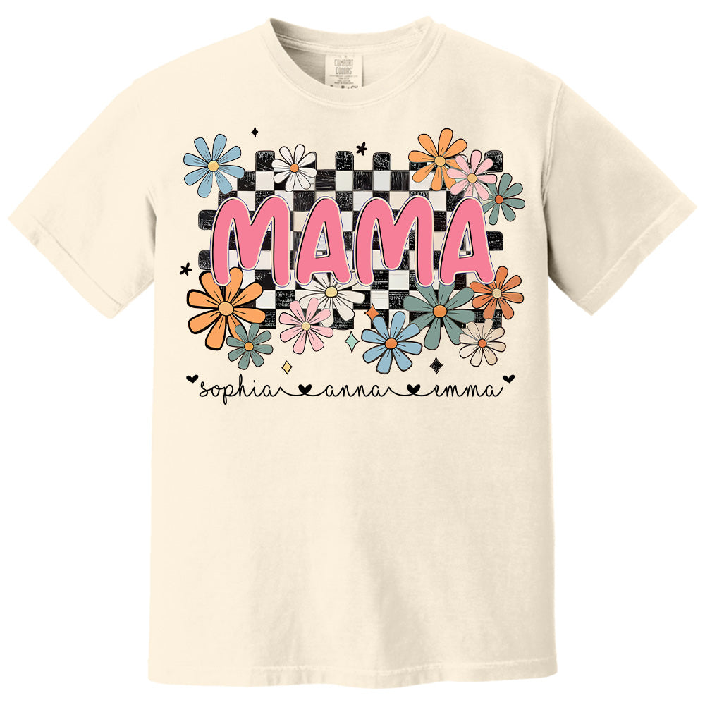 Flower Grandma Shirt - Custom Grandma Shirt Mother's Day NA04 Pt99