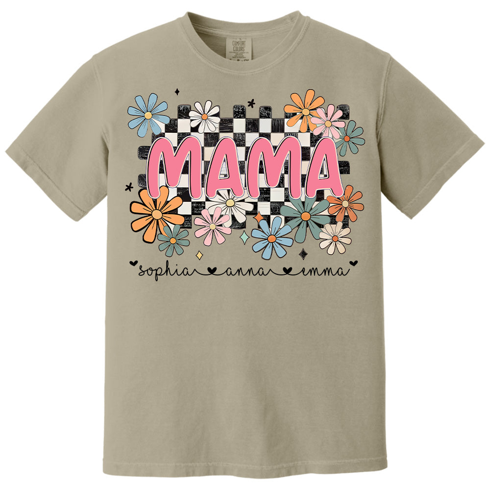 Flower Grandma Shirt - Custom Grandma Shirt Mother's Day NA04 Pt99