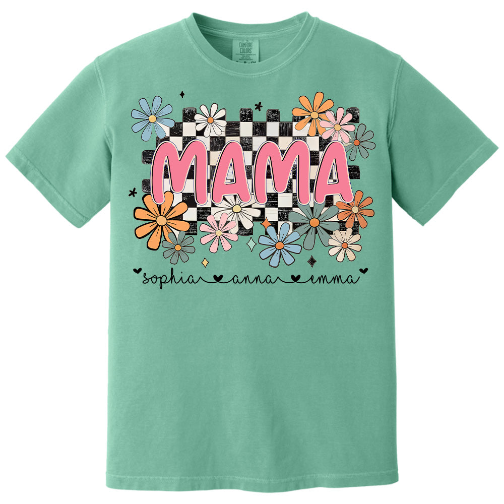 Flower Grandma Shirt - Custom Grandma Shirt Mother's Day NA04 Pt99