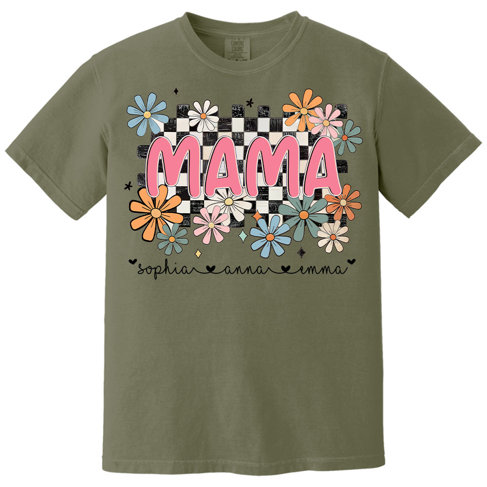 Flower Grandma Shirt - Custom Grandma Shirt Mother's Day NA04 Pt99