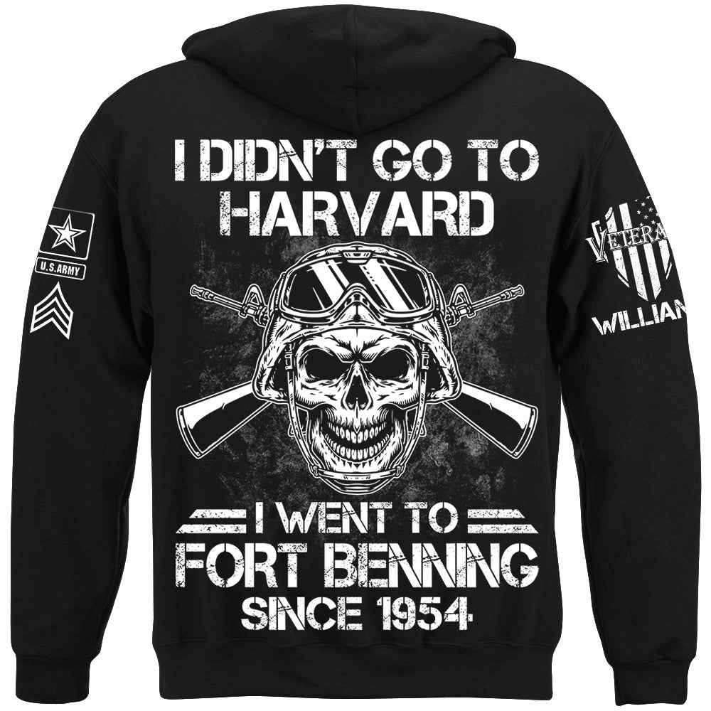 Veteran Custom Shirt I Didn't Go to Harvard I Went To Military Base Custom Shirt For Veteran Dad Grandpa H2511 Trna
