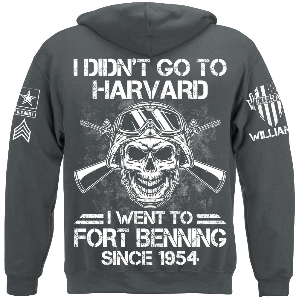 Veteran Custom Shirt I Didn't Go to Harvard I Went To Military Base Custom Shirt For Veteran Dad Grandpa H2511 Trna