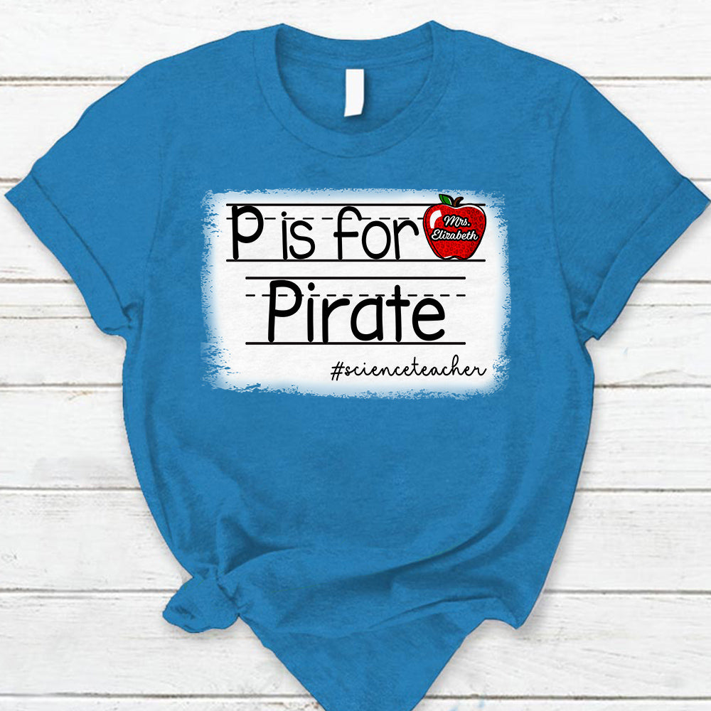 Personalized School Mascot Custom Apple Name Teacher T-Shirt Ph99
