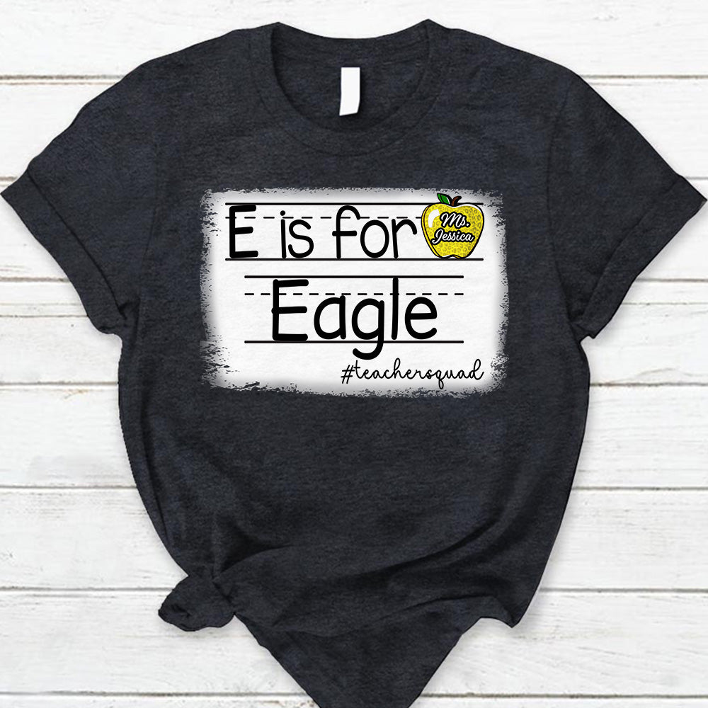 Personalized School Mascot Custom Apple Name Teacher T-Shirt Ph99