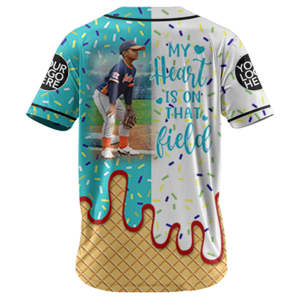 I'll Be Your Biggest Fan, Drippy Love Jersey, Custom Double Panel Baseball Jersey, Gift For Baseball Lover A2110 Pt99