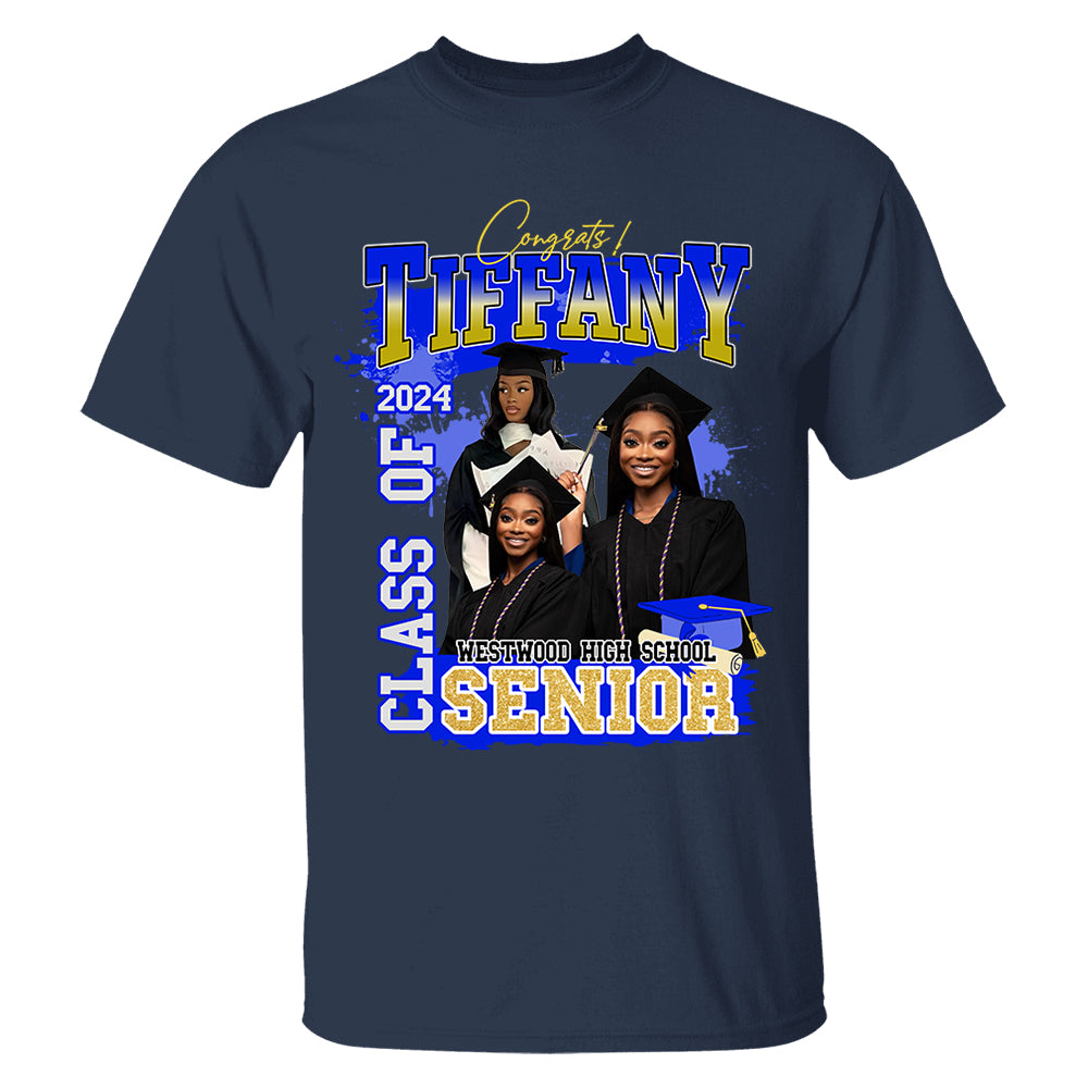 Custom Graduation Shirt - Custom Photo Family Graduation T-Shirt - Bootleg Tee Custom Photo Shirt For Graduation N3005 Hn01