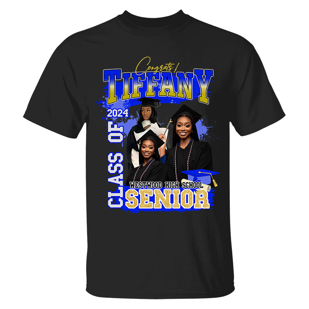 Custom Graduation Shirt - Custom Photo Family Graduation T-Shirt - Bootleg Tee Custom Photo Shirt For Graduation N3005 Hn01
