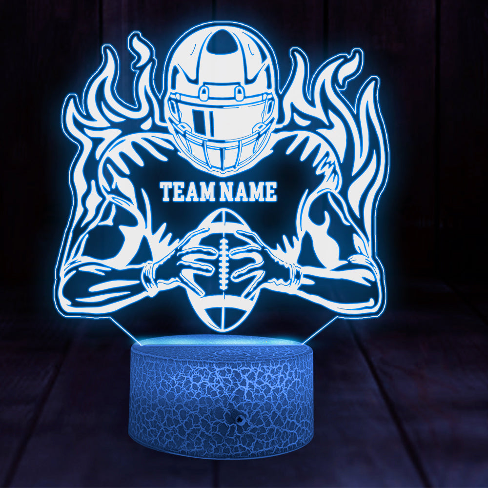 Football Player Led Light, LED Colour Changing Night Light,Custom Text Personalized Gift, American Football Gifts K1702 Trhn