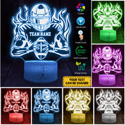Football Player Led Light, LED Colour Changing Night Light,Custom Text Personalized Gift, American Football Gifts K1702 Trhn