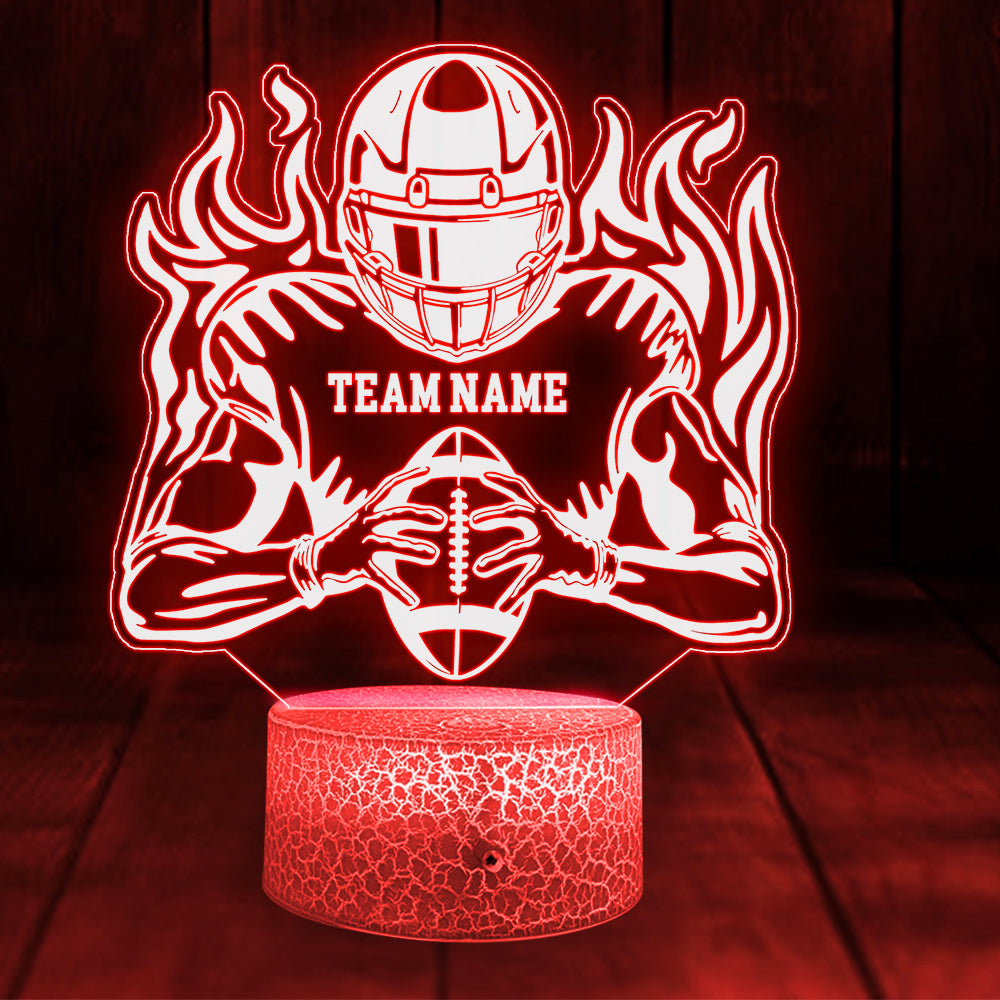 Football Player Led Light, LED Colour Changing Night Light,Custom Text Personalized Gift, American Football Gifts K1702 Trhn