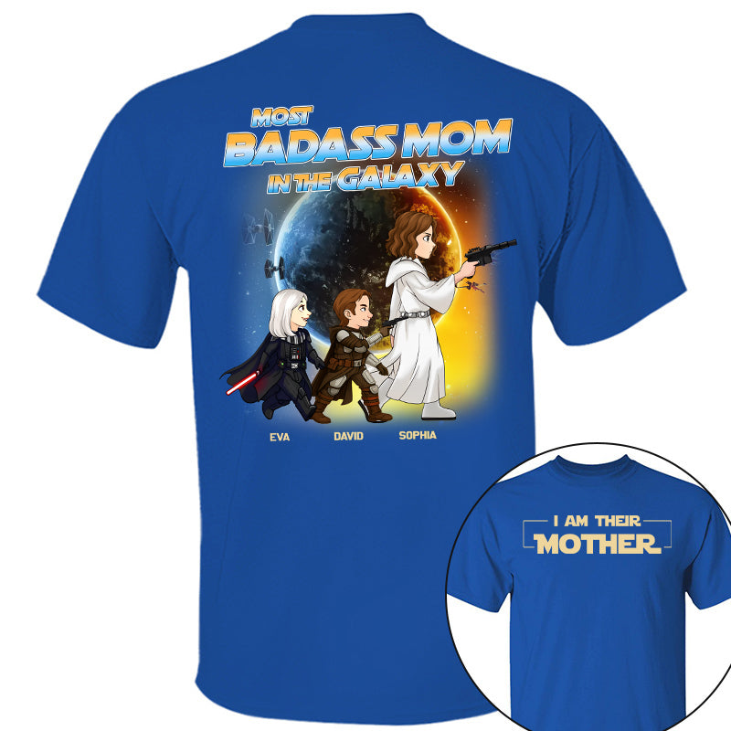 Most Badass Mom In The Galaxy - Personalized Shirt For Mom Grandma NA04 Pt99