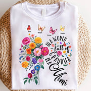 In A World Full Of Grandmas Be A Mimi - Custom Floral Shirt For Grandma NA04 Li29