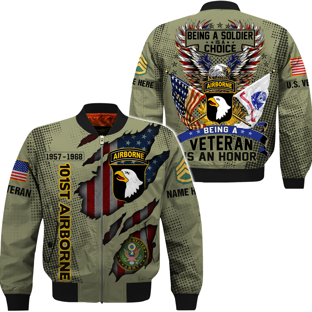 Personalized All Over Print Shirt Veteran Customize All Branches, Division and Rank Name Veteran K1702 Trhn