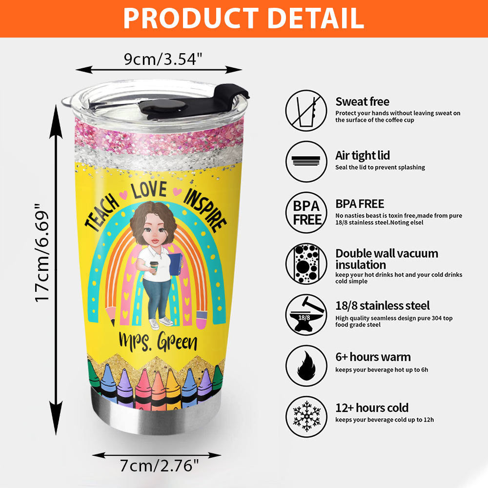 Personalized Teacher Nutrition Facts Tumbler For Teachers Teacher Appreciation Gift Ph99