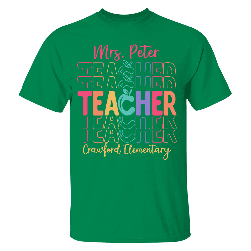 Teacher Back To School Shirt Personalized School Spirit Gift Ph99