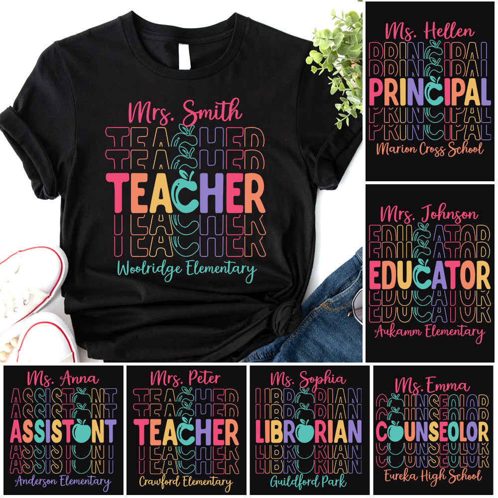 Teacher Back To School Shirt Personalized School Spirit Gift Ph99