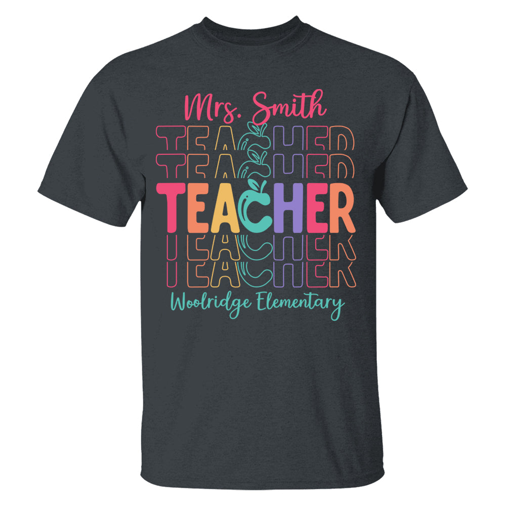 Teacher Back To School Shirt Personalized School Spirit Gift Ph99