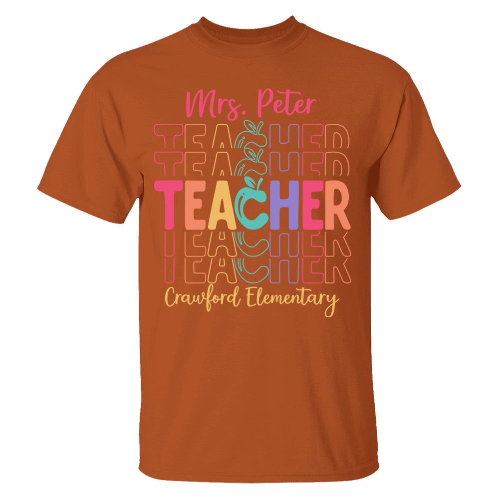 Teacher Back To School Shirt Personalized School Spirit Gift Ph99