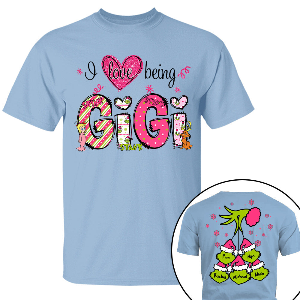 Custom Christmas Grandma Kid Name Shirt - Gift For Nana, Grandma Shirt