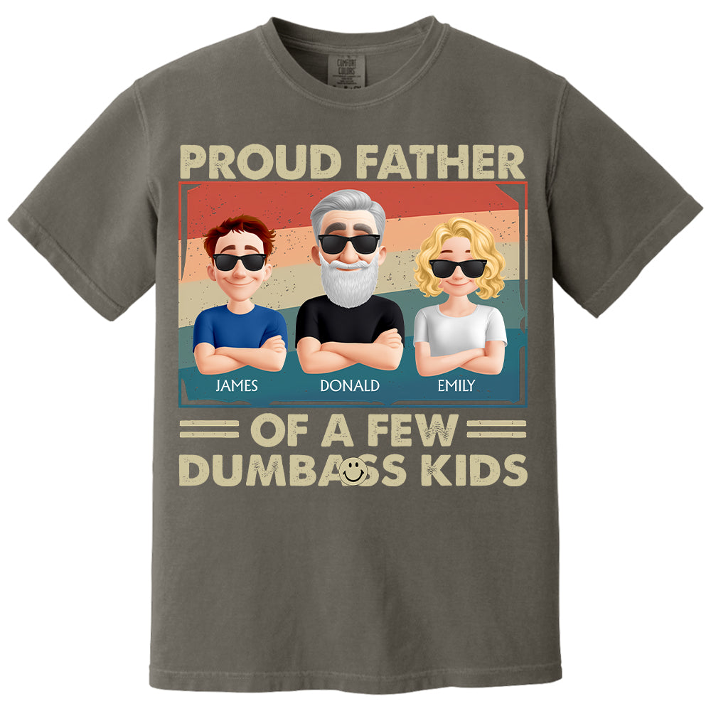Proud Dad Of A Few - Personalized Funny Shirt For Husband, Dad, Grandpa NA04 NV01
