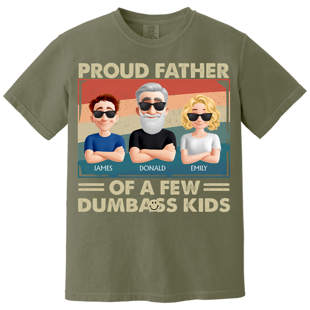 Proud Dad Of A Few - Personalized Funny Shirt For Husband, Dad, Grandpa NA04 NV01