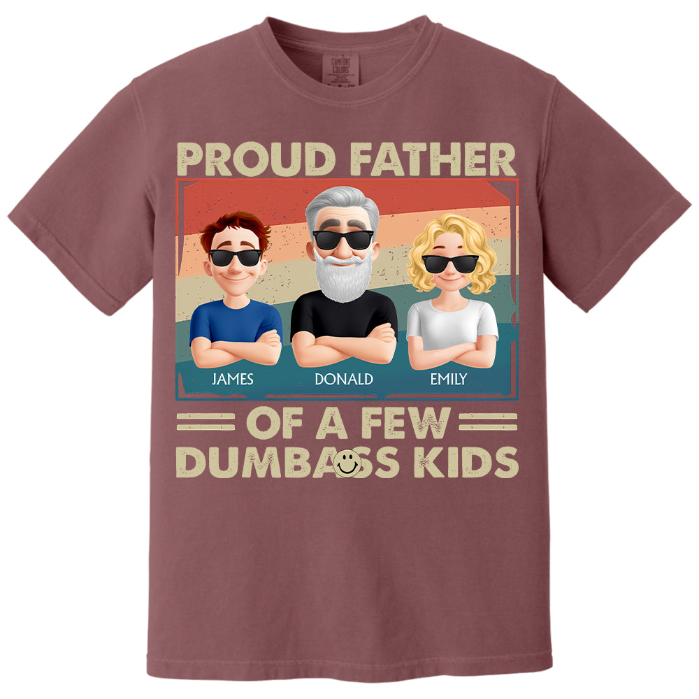 Proud Dad Of A Few - Personalized Funny Shirt For Husband, Dad, Grandpa NA04 NV01