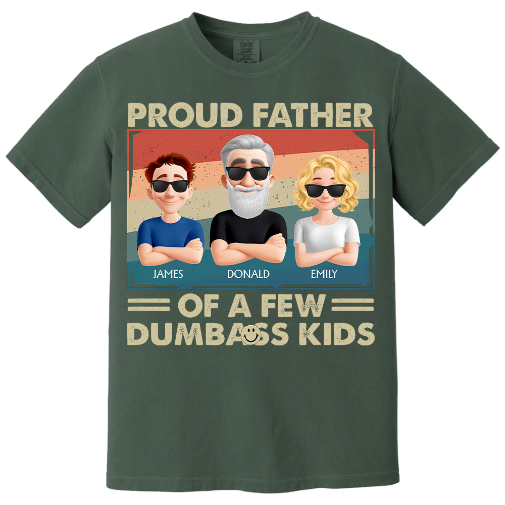 Proud Dad Of A Few - Personalized Funny Shirt For Husband, Dad, Grandpa NA04 NV01